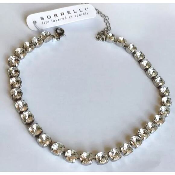 Sorrelli New Gold Plated Mara Crystal Silver Tone Statement Chocker‎ Necklace - Picture 4 of 7